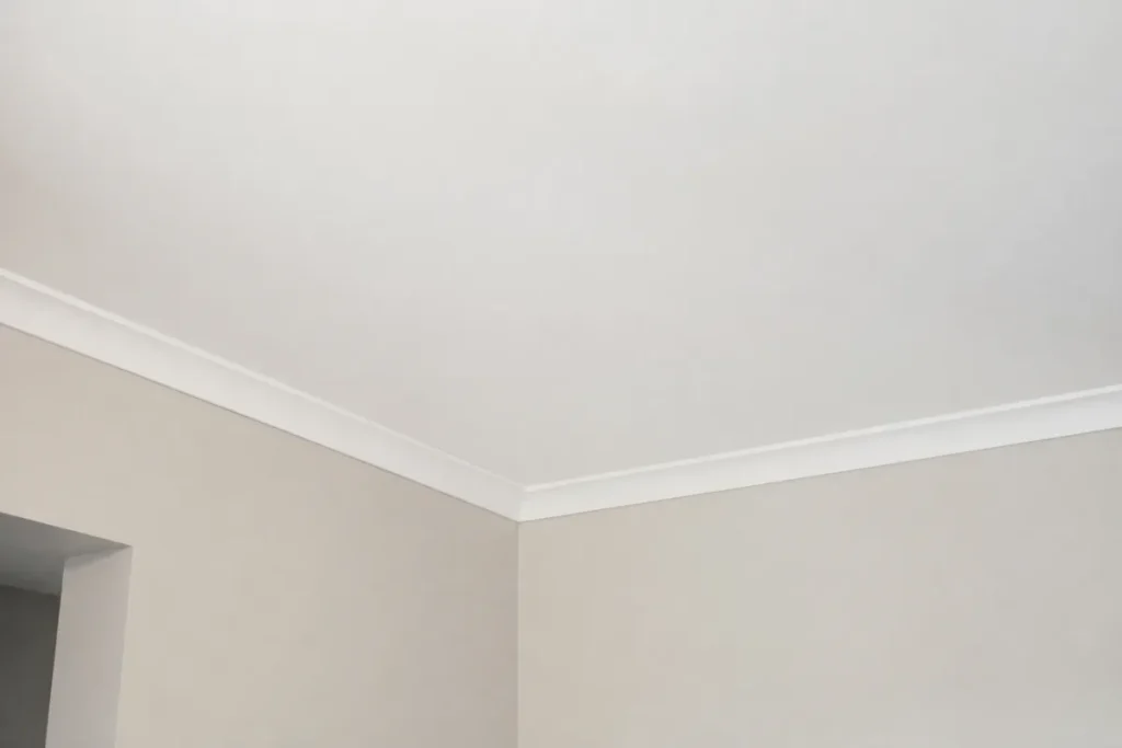 ceiling skimming finished smooth and ready to paint