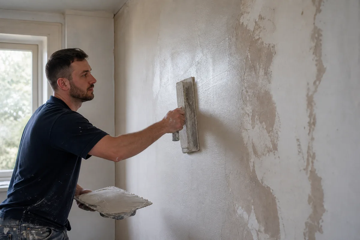 skimming plaster applied as a thin 2-3mm coat