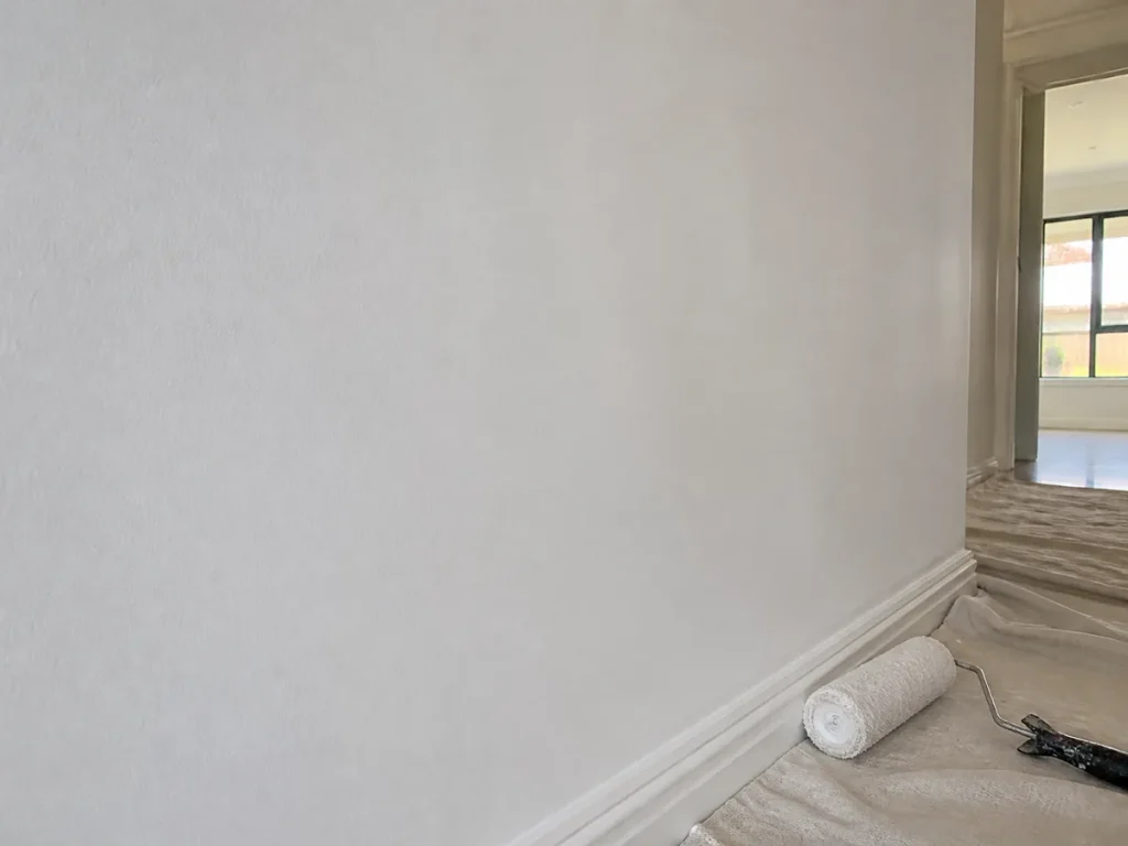 Smooth skimmed wall finish ready for painting South Africa